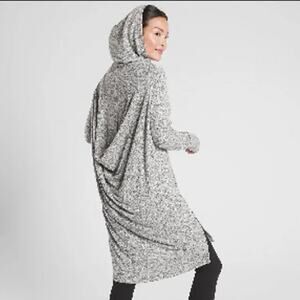 ATHLETA HARMONY WRAP CARDIGAN LIGHT GREY HEATHER SIZE MEDIUM
